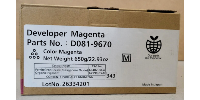 Developer Ricoh D081-9670 Magenta Neu OVP A-Ware Original Aficio MP C7501 . 