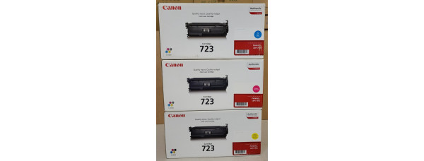 3 Toner Canon 723 CMY Neu OVP Original i-Sensys LBP7750C  . 