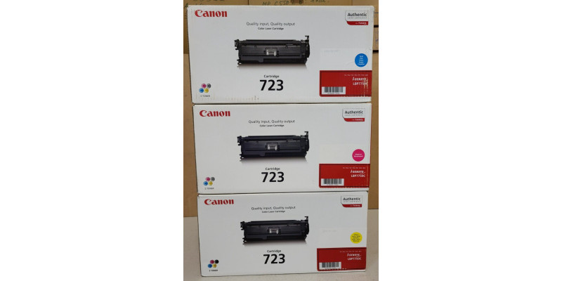 3 Toner Canon 723 CMY Neu OVP Original i-Sensys LBP7750C  . 