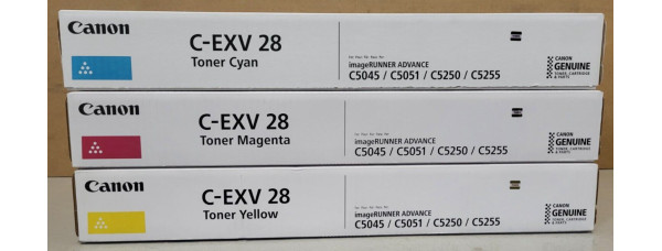 3 Toner Canon C-EXV28 CMY Neu OVP A-Ware Original IR C5045 IR C5051 . 