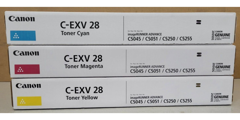 3 Toner Canon C-EXV28 CMY Neu OVP A-Ware Original IR C5045 IR C5051 . 