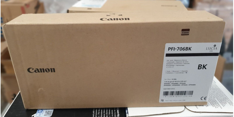 Tinte Canon PFI-706BK Schwarz Neu OVP 6681B001 IPF8300  09.2023 
