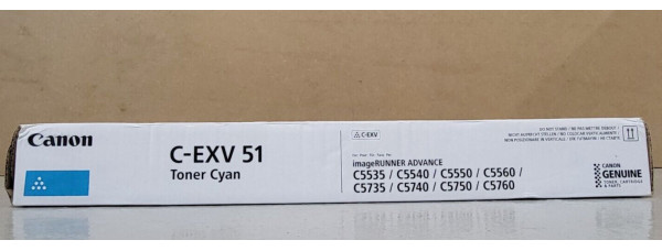 Toner Canon C-EXV51 Cyan 0482C002 Neu OVP A-Ware Original iR ADV C5535 . 