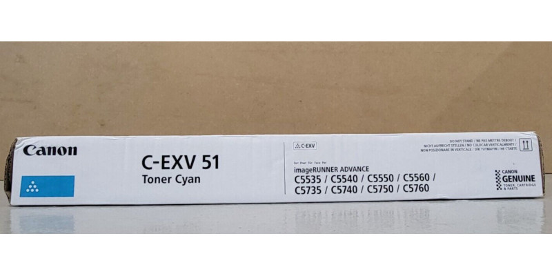 Toner Canon C-EXV51 Cyan 0482C002 Neu OVP A-Ware Original iR ADV C5535 . 