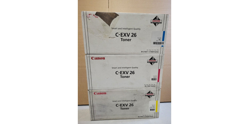 3 Toner Canon C-EXV26 CMY Neu OVP Original ImageRunner C1021  . 