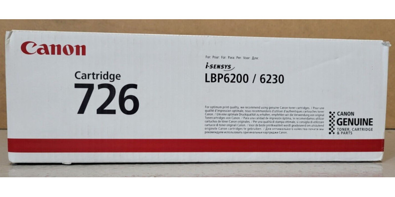 Toner Canon 726 Schwarz 3483B002 Neu OVP A-Ware Original i-Sensys LBP6200 . 