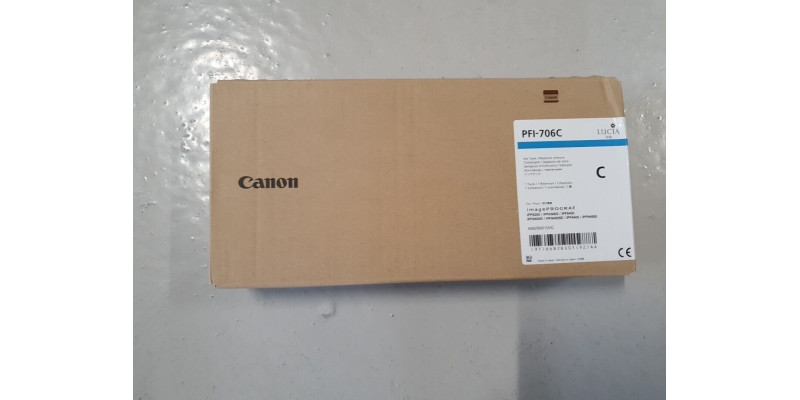 Tinte Canon PFI-706C Cyan Neu OVP 6682B001 A-Ware IPF8300  06.2025 