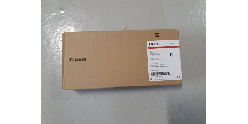 Tinte Canon PFI-706R Rot Neu OVP 6687B001 A-Ware IPF8300  08.2025 