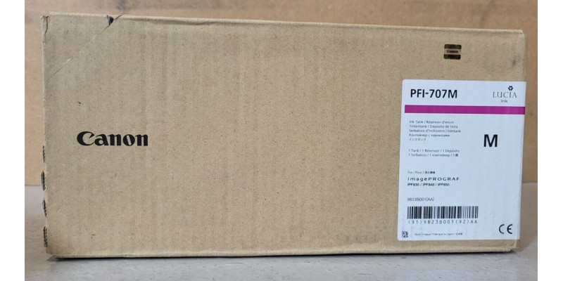 Tintenpatrone Canon PFI-707M Magenta Neu OVP B-Ware iPF830  MHD: 07.2018 