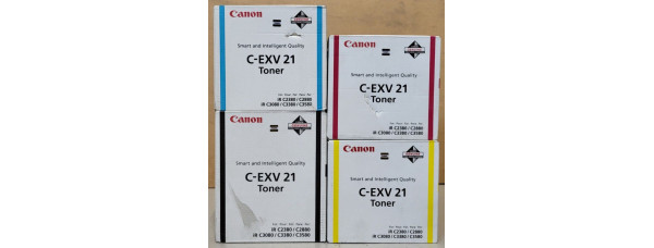 4 Toner C-EXV21 CYMK Neu OVP B-Ware Original IR C2380 IR C2880 C3080 . 