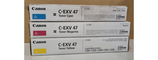 3 Canon Toner C-EXV47 CMY Neu OVP A-Ware Original imageRUNNER ADV C250 . 