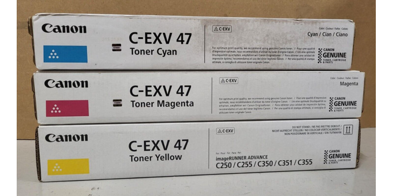 3 Canon Toner C-EXV47 CMY Neu OVP A-Ware Original imageRUNNER ADV C250 . 