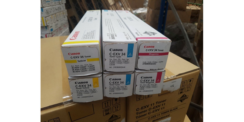 6 Toner Canon C-EXV34 CMY Neu OVP A-Ware Original IR C2020  . 