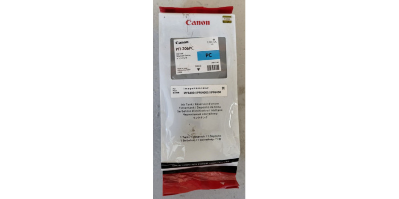 Tintenpatrone Canon PFI-206PC Cyan Hell Neu OVP Original iPF6400 04.17 Rg 