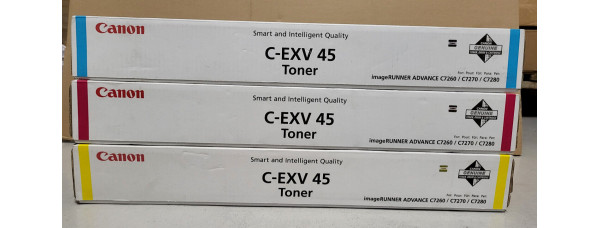 3 Toner Canon C-EXV45 CMY Neu OVP A-Ware Original iR Advance C7260 C7270  