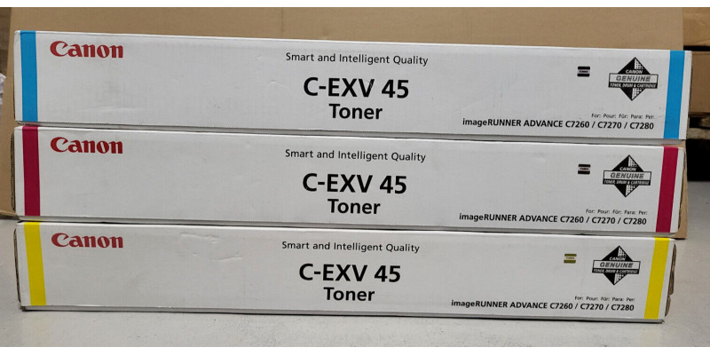3 Toner Canon C-EXV45 CMY Neu OVP A-Ware Original iR Advance C7260 C7270  
