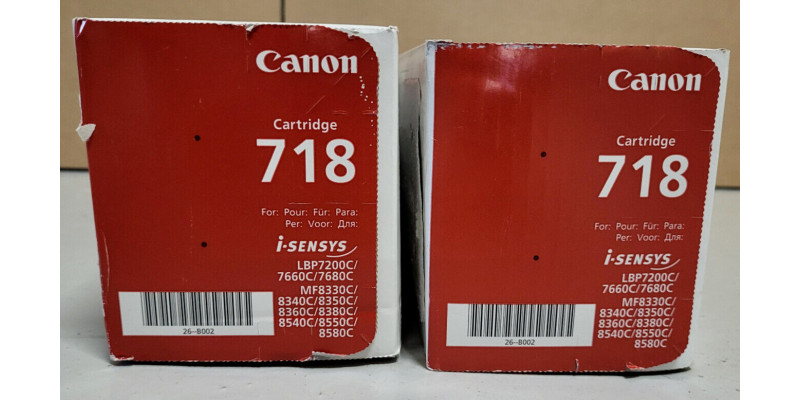 2 Canon Toner 718 Schwarz 2662B005 Neu OVP i-SENSYS LBP7210  