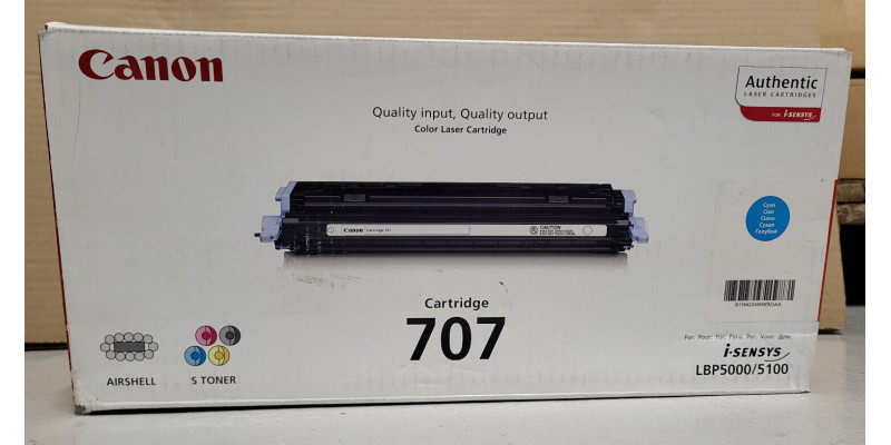 Toner Canon 707 Cyan 9423A004 Neu OVP Original i-Sensys LBP5000  . 