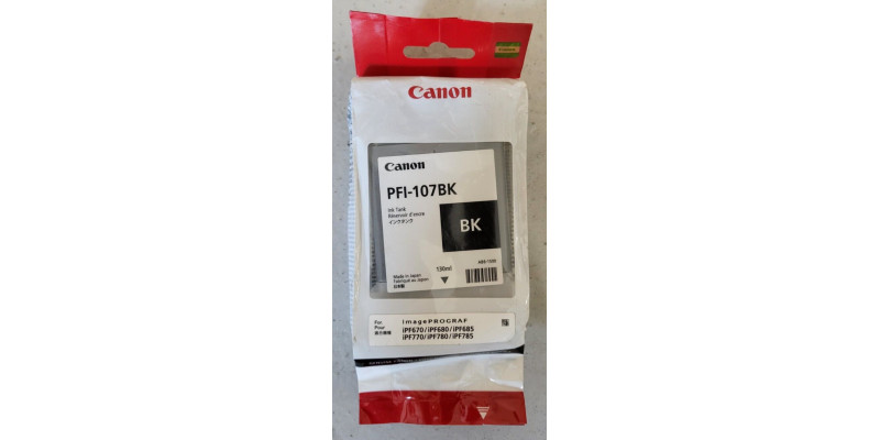 Tintenpatrone Canon PFI-107BK Schwarz Neu OVP Original iPF670  MHD: 12.2017 