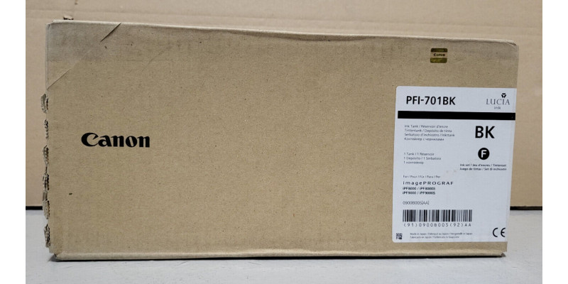 Tintenpatrone Canon PFI-701BK Schwarz Neu OVP B-Ware Original iPF 8000 10.2016 