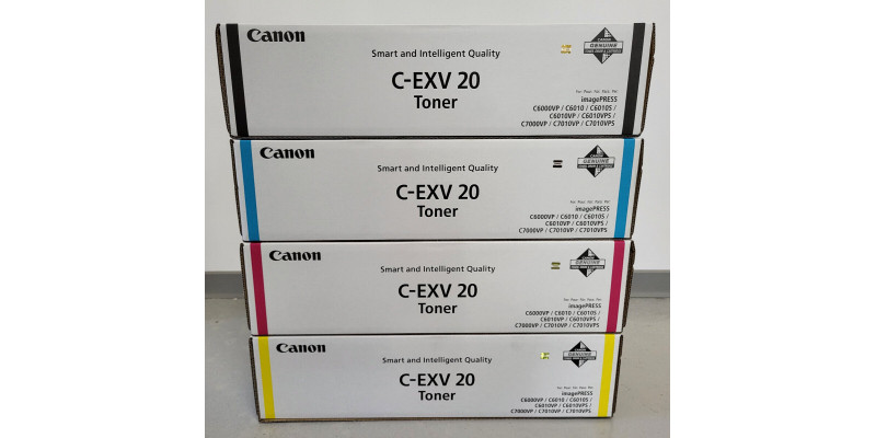4 Toner Canon C-EXV20 CMYK Neu OVP A-Ware Original imagePress C6000VP  