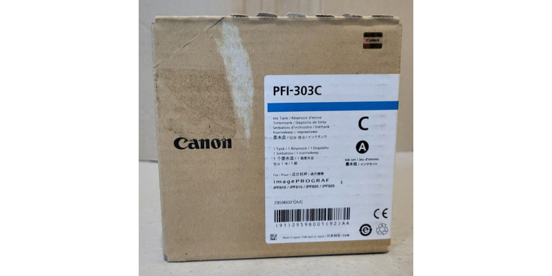Tintenpatrone Canon PFI-303C Cyan Neu OVP B-Ware Original iPF 810 . 08.2020 