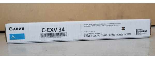 Toner Canon C-EXV34 Cyan 3783B002 Neu OVP Original iR Advance C2020 . 