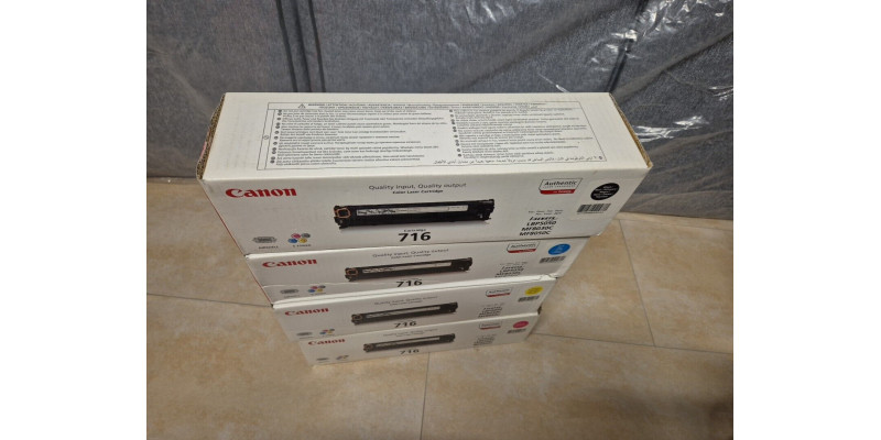 4 Toner Canon 716 CMYK Neu OVP A-Ware Original LBP 5050, MF8030C, MF8050  