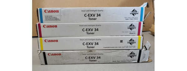 4 Toner Canon C-EXV34 CMYK Neu OVP Original iR C2020, C2025 . 