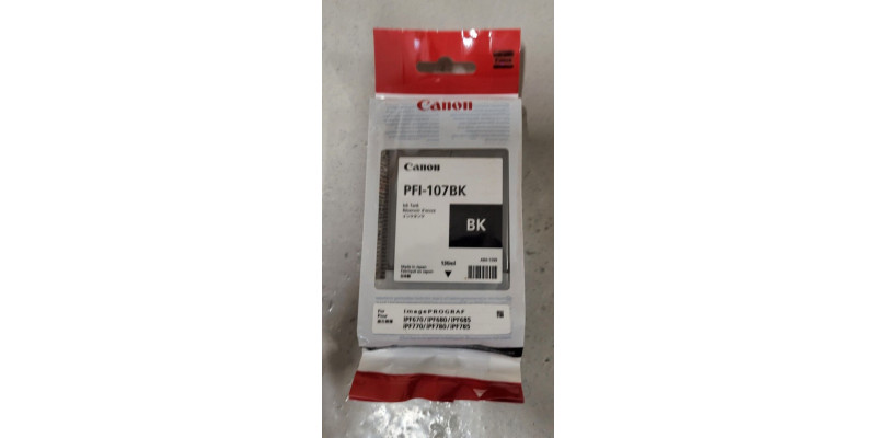 Tintenpatrone Canon PFI-107BK Schwarz Neu OVP A-Ware Original iPF670 MHD: 09.25 