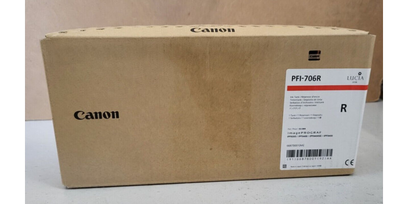 Tintenpatrone Canon PFI-706R Rot Neu OVP B-Ware Original iPF 8300 . 06.2023 
