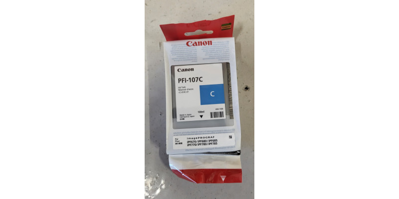 Tinte Canon PFI-107C Cyan 6706B001 Neu OVP A-Ware iPF670 Original MHD: 11.2025 
