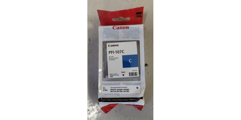 Tintenpatrone Canon PFI-107C Cyan 6706B001 Neu OVP iPF670 Original MHD: 04.2025 