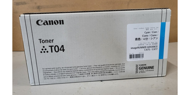 Toner Canon T04 Cyan 2979C001 Neu OVP Original iR Advance C475 C477  