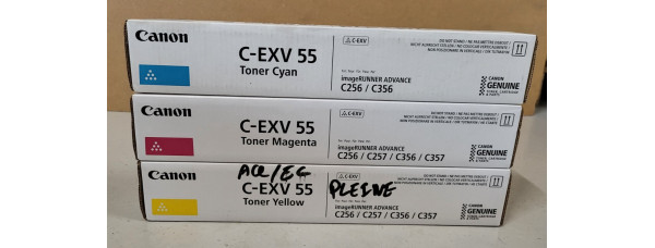 3 Toner Canon C-EXV55 2183C002 2184C002 2185C002 Neu OVP A-Ware Original iR C256 