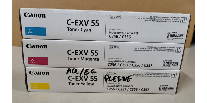 3 Toner Canon C-EXV55 2183C002 2184C002 2185C002 Neu OVP A-Ware Original iR C256 