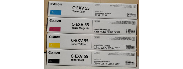 4 Toner Canon C-EXV55 CMYK Neu OVP A-Ware Original IR C256 iR C356 Rg MwSt. 