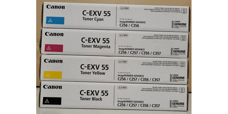 4 Toner Canon C-EXV55 CMYK Neu OVP A-Ware Original IR C256 iR C356 Rg MwSt. 