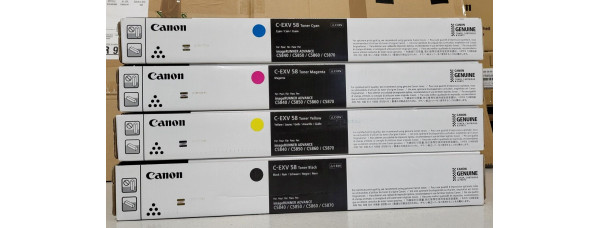 4 Toner Canon C-EXV58 CMYK Neu OVP A-Ware Original IR Advance C5840 C5850 MwSt. 