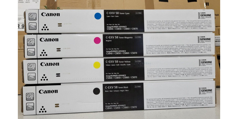4 Toner Canon C-EXV58 CMYK Neu OVP A-Ware Original IR Advance C5840 C5850 MwSt. 