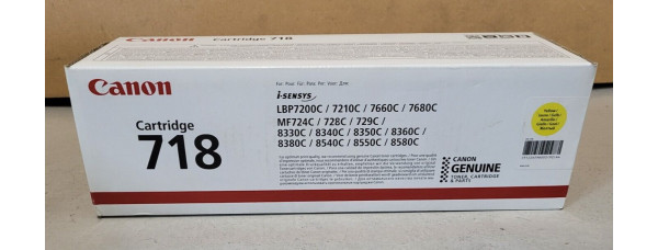 Toner Canon 718 Gelb 2659B002 Neu OVP A-Ware Original i-SENSYS LBP7200C MwSt 