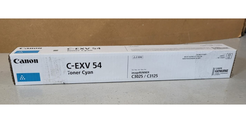 Toner Canon C-EXV 54 Cyan 1395C002 Neu OVP Original iR ADV C3025 C3125 Rg MwSt. 