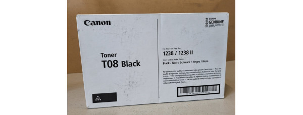 Toner Canon T08 Schwarz 3010C006 Neu OVP A-Ware Original 1238 1238 II Rg MwSt. Toner Canon T08 Schwarz 3010C006 Neu OVP A-Ware Original 1238 1238 II Rg MwSt.