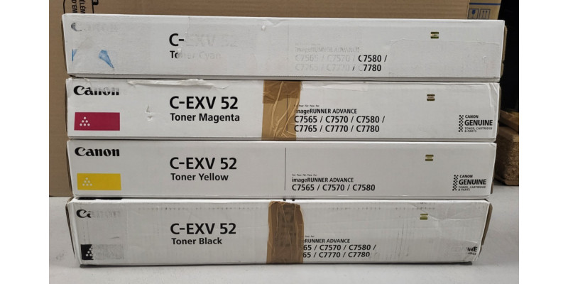 4 Toner Canon C-EXV52 CMYK Neu OVP Original iR ADV C7565 C7570 C7580 Rg MwSt 