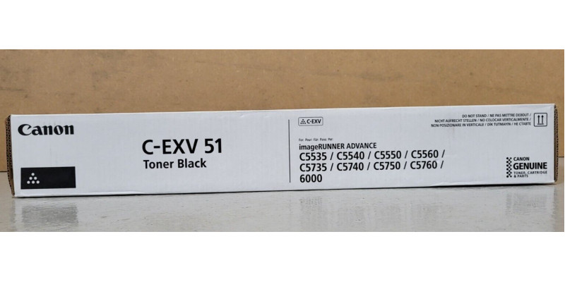 Toner Canon C-EXV51 Schwarz 0481C002 Neu OVP A-Ware Original iR ADV C5535 MwSt Toner Canon C-EXV51 Schwarz 0481C002 Neu OVP A-Ware Original iR ADV C5535 MwSt