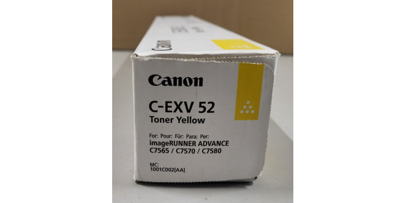 Toner Canon C-EXV52 Gelb 1001C002 Neu OVP Original iR ADV C7565 C7570 Rg MwSt Toner Canon C-EXV52 Gelb 1001C002 Neu OVP Original iR ADV C7565 C7570 Rg MwSt