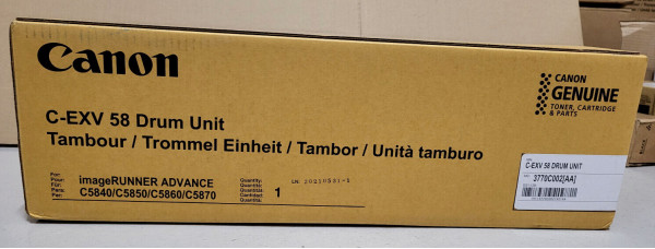 Trommel Canon C-EXV58 Schwarz 3770C002 Neu OVP A-Ware Original IR-ADV DX C5840i 
