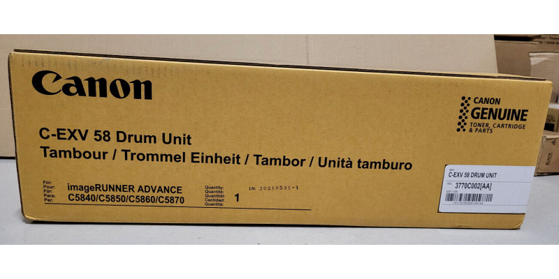Trommel Canon C-EXV58 Schwarz 3770C002 Neu OVP A-Ware Original IR-ADV DX C5840i 