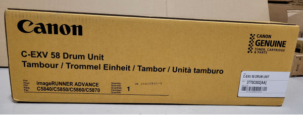 Trommel Canon C-EXV58 Schwarz 3770C002 Neu OVP A-Ware Original IR-ADV DX C5840i 