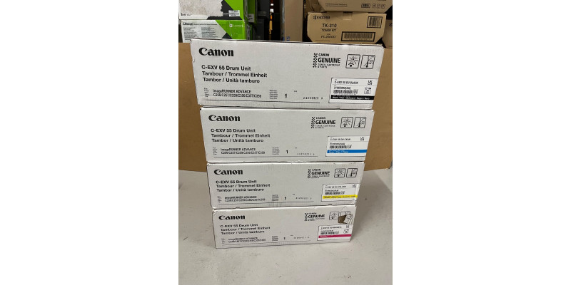 4 Trommeln Canon C-EXV 55 CMYK Neu OVP Original IR Advance C 256, C356 Rg MwSt 